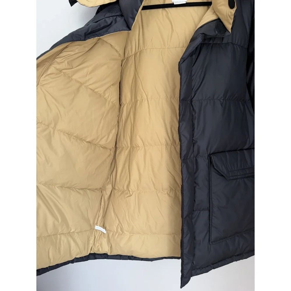 The North Face Men‎ L 77 Brooks Range 600 Down Fill Parka Coat Black Tan Jacket